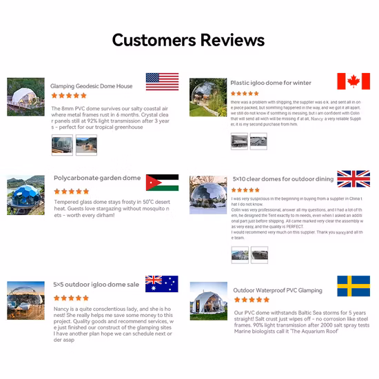 Dôme géodésique pour les activités du festival avec décoration du jour de Noël