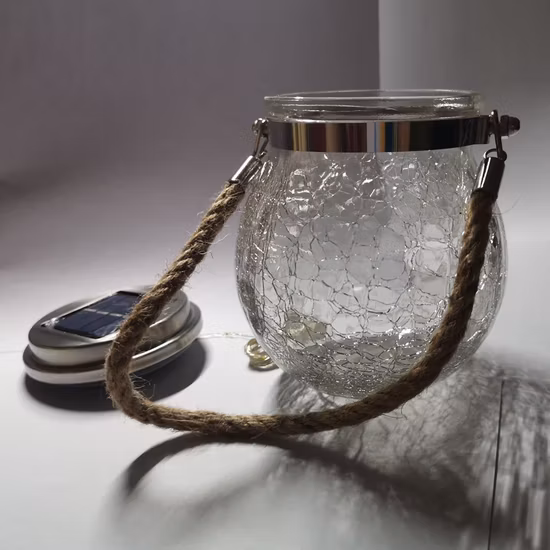 Ambre chaud LED lanternes solaires extérieur étanche Patio décor solaire jardin lumières avec 2 Modes