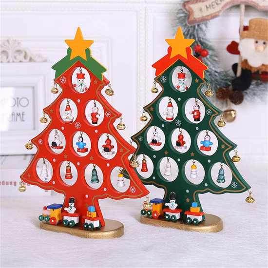 Bougeoir de noël artisanal en bois, étoile, arbres de noël, fête de neige, décoration de Table