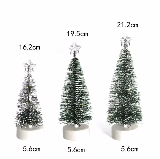 Mini bougie LED pour décoration de noël, arbre de noël enneigé, pour décoration de table